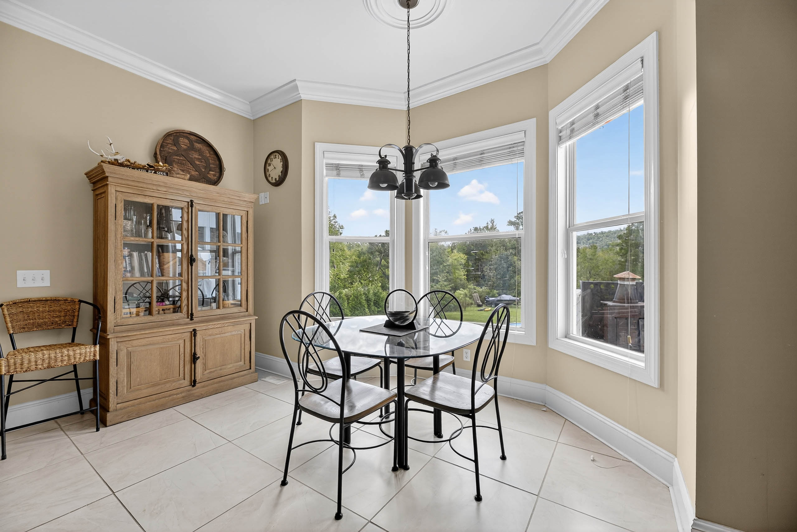 Breakfast Nook · River Views — River Run riverfront estate