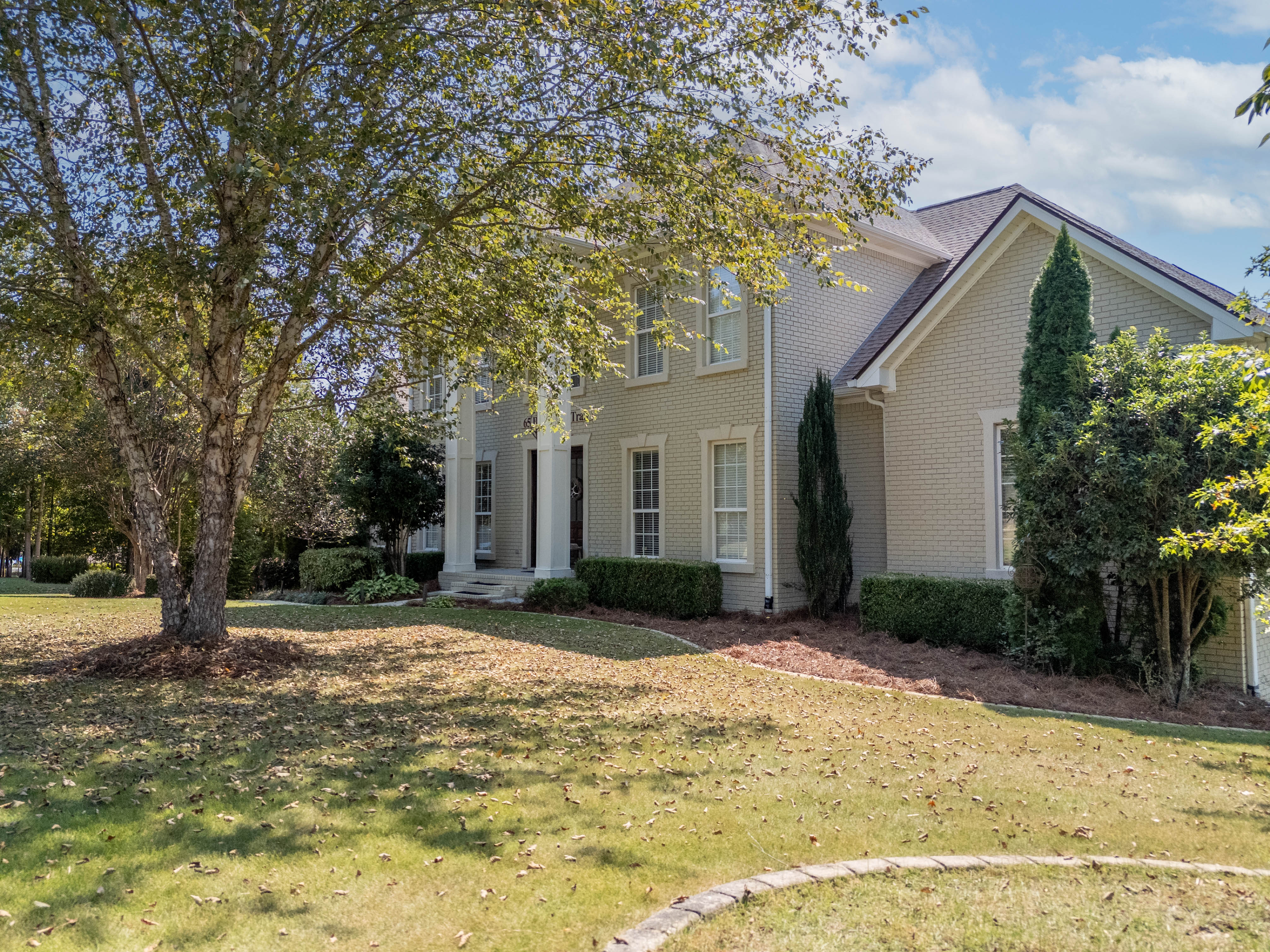 The Home from the Street — River Run riverfront estate