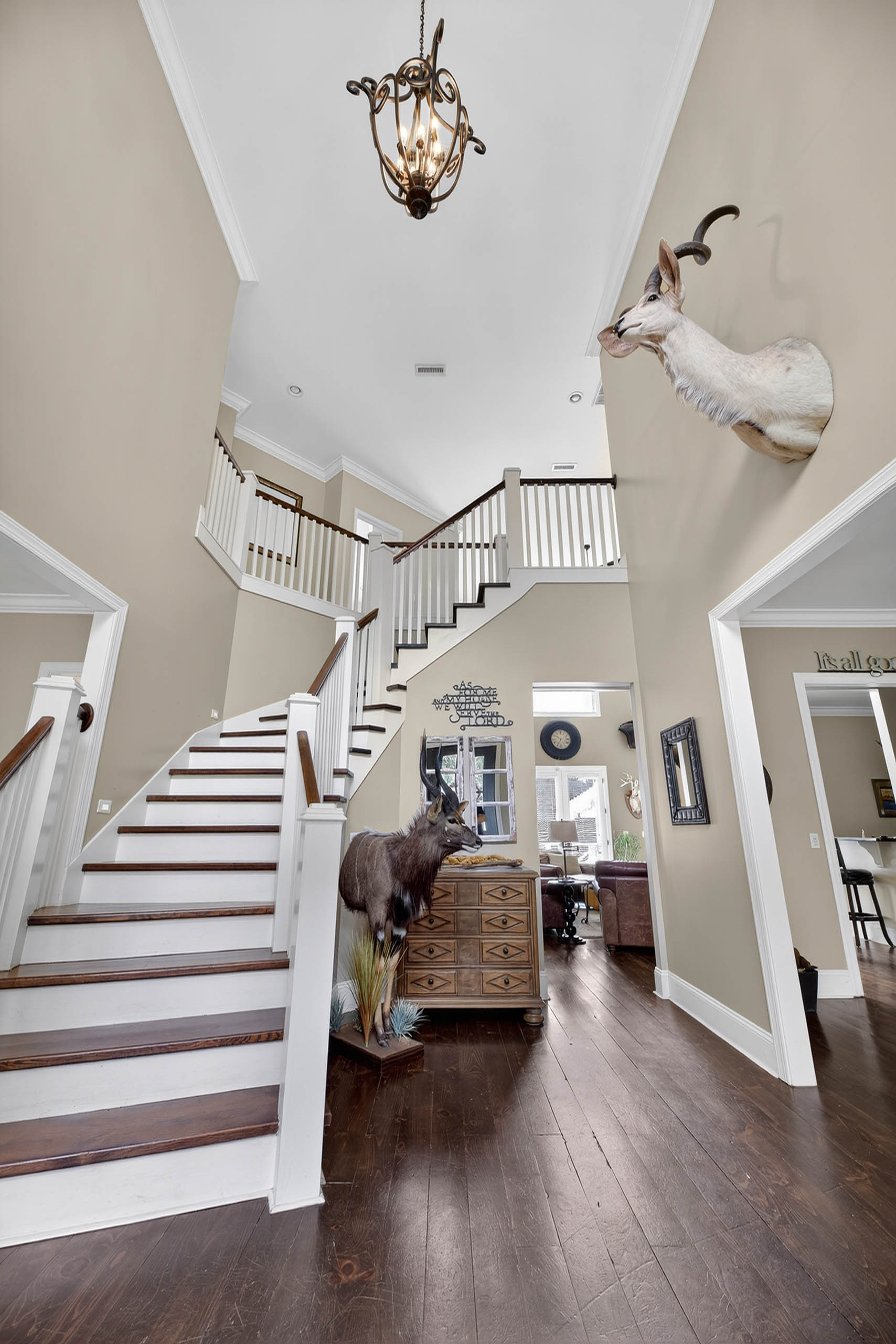 The Foyer & Staircase — River Run riverfront estate