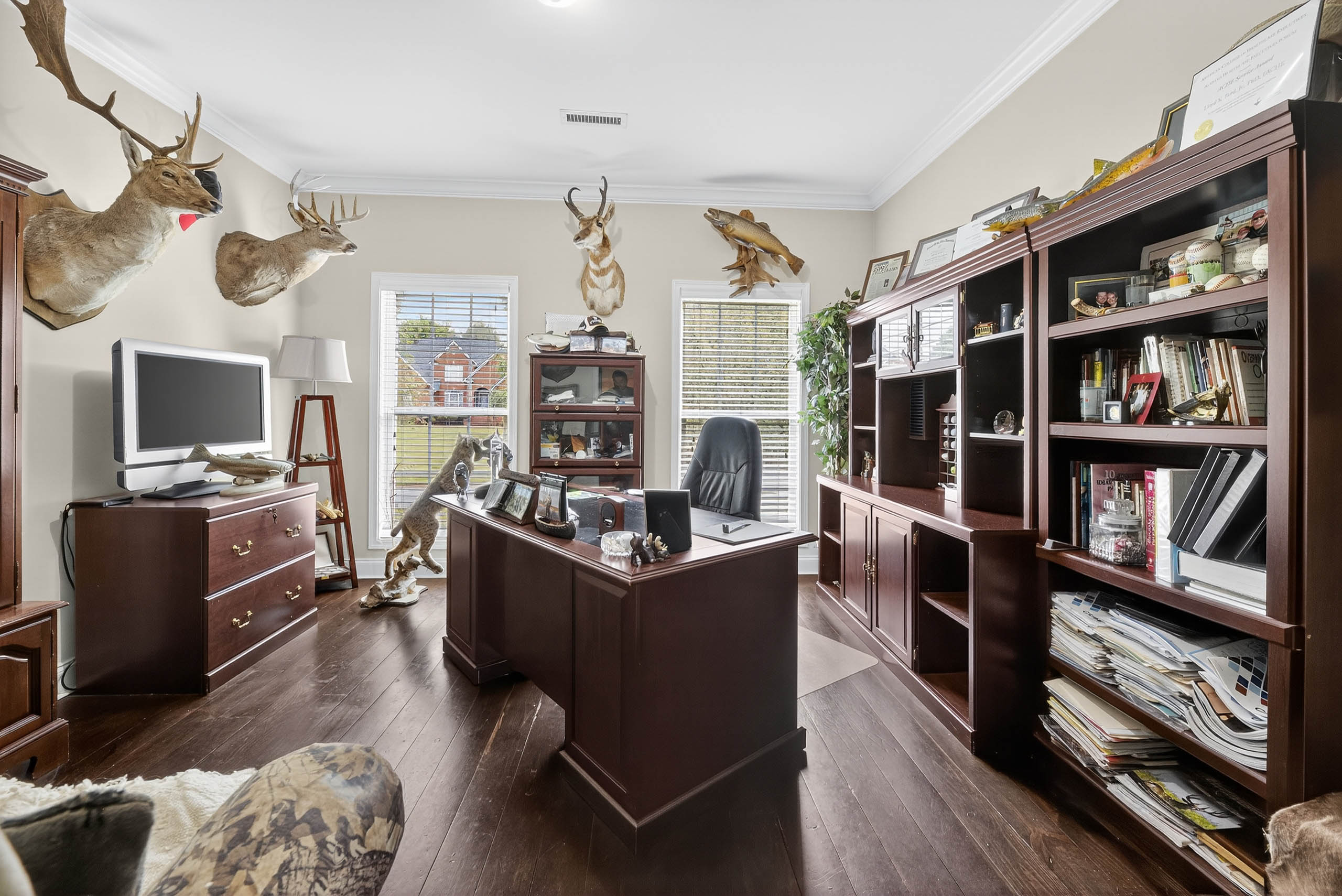 The Study — River Run riverfront estate
